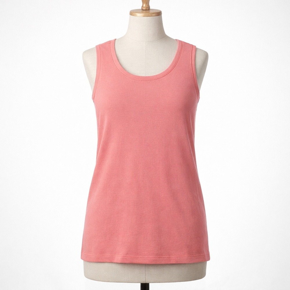 Pendleton Cotton Scoop Neck Tank Top Pink M Heritage Quiet Luxury Staple Capsule